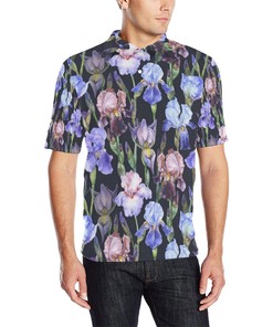 Iris Pattern Print Design Ir04 Men Polo Shirt