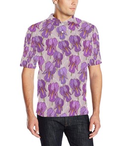 Iris Pattern Print Design Ir05 Men Polo Shirt