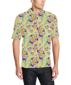 Iris Pattern Print Design Ir06 Men Polo Shirt