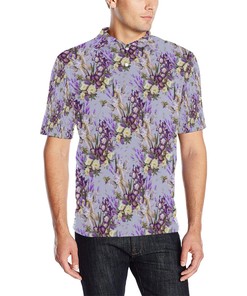 Iris Pattern Print Design Ir07 Men Polo Shirt