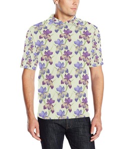 Iris Pattern Print Design Ir08 Men Polo Shirt