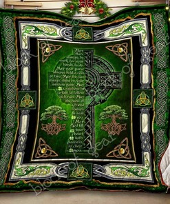 Irish Celtic Cross Personalized Quilt Bedding Set - Perfect for Bedroom Decor and Family Gifts