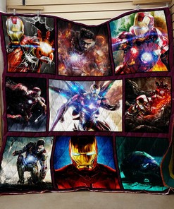 Iron Man Superhero Fabric Personalized Quilt Bedding Set for Home Decoration and Gifts for Family