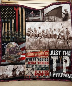 Ironworker Awesome Personalized Quilt Bedding Set for Home Decoration and Family Gifts.