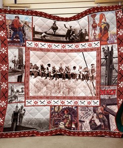 Ironworker Quilt Bedding Set - Great for Industrial Bedroom Decor and Family Gifts