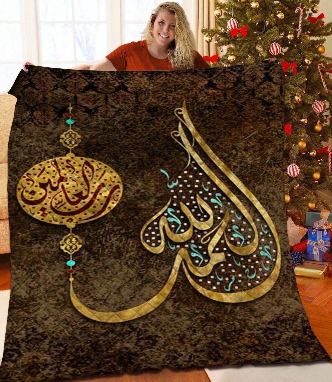 Islamic Quilt Bedding Set Bedroom Decor, Gifts for Family