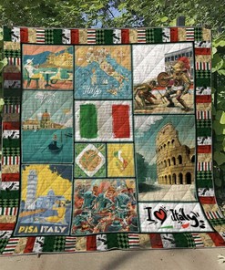Italy Vb110622 Personalized Quilt Blanket Bedding Set for Bedroom Decor and Family Gifts