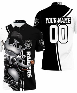Jack Skellington Las Vegas Raiders 3D Personalized Polo Shirt