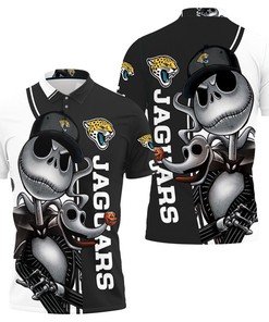 Jacksonville Jaguars Jack Skellington And Zero Polo Shirt