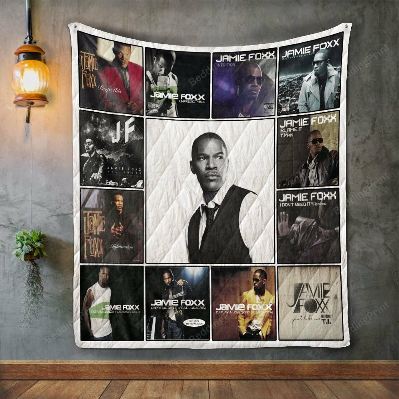 Jamie Foxx Album Cover Quilt Bedding Set - Ideal for Home Decoration and Gifts for Fans
