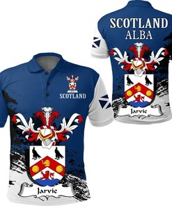 Jarvie Scottish Family Crest Scotland Special Polo Shirt - Golf Shirt