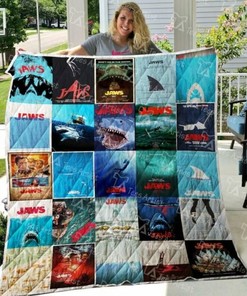 Jaws Quilt Bedding Set Blanket Limited Quilt Bedding Set Blanket Bedroom Decor, Gifts for Family