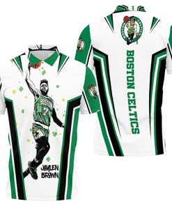Jaylen Brown 7 Boston Celtics Art Polo Shirt