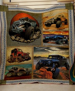 Jeep Quilt Bedding Set Bedroom Decor, Gifts for Family