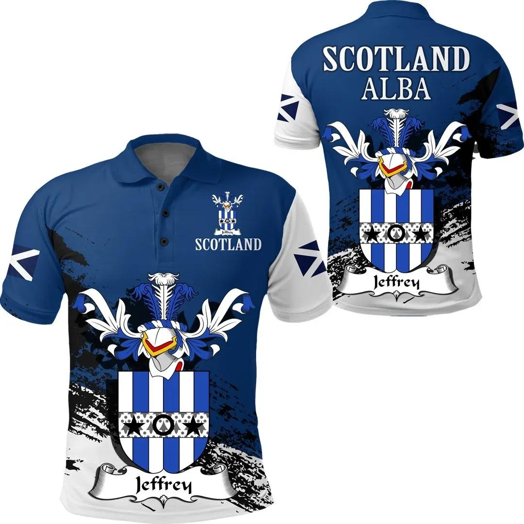 Jeffrey Scottish Family Crest Scotland Special Polo Shirt - Golf Shirt