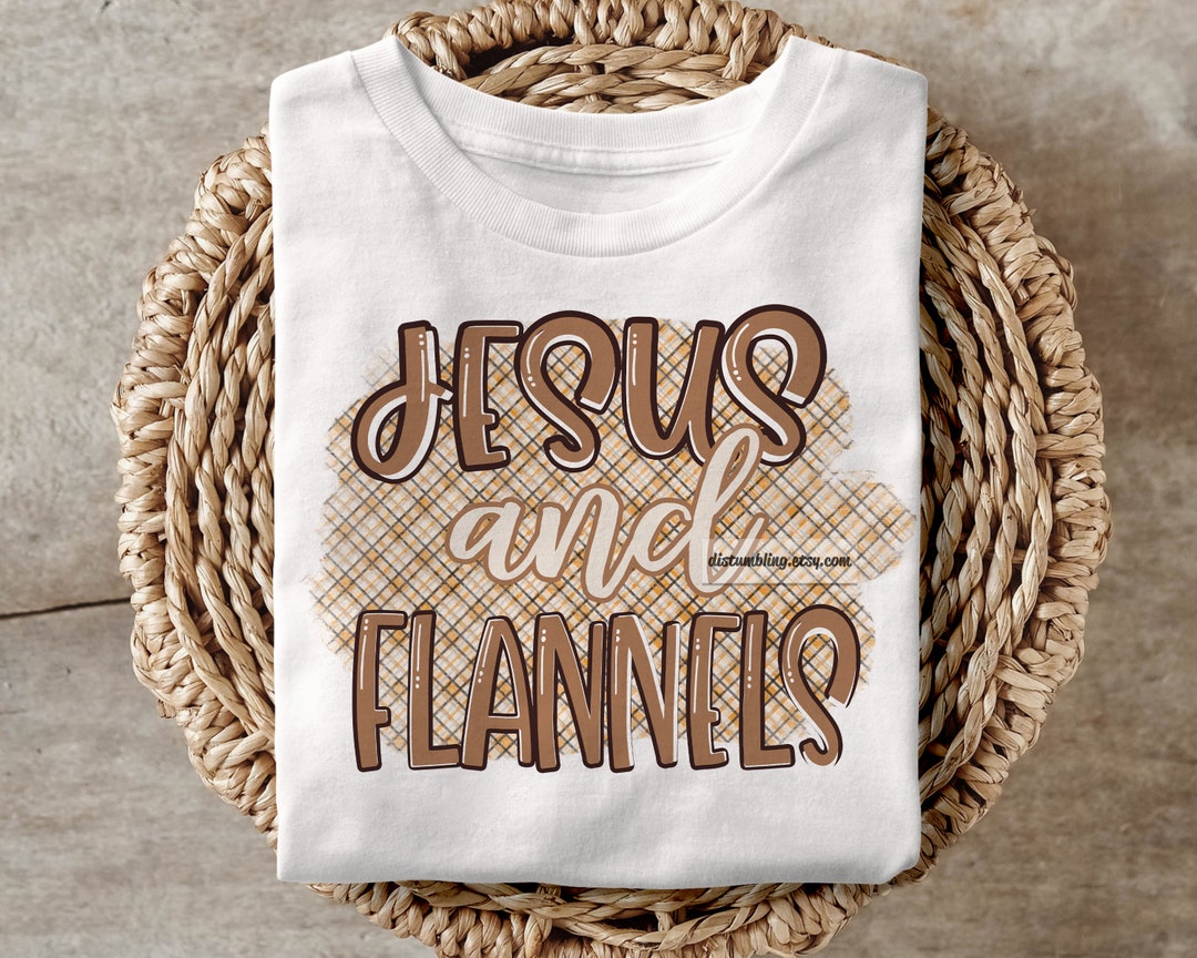 Jesus Christmas Fall Flannels Plaid T-Shirt - Christian Holiday Tee