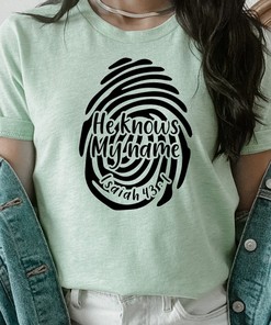Jesus Has My Back Christian Fingerprint T-Shirt