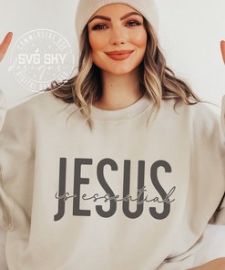 Jesus Is Essential Religious T-Shirt with Baptism Design