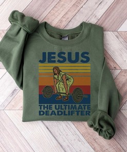 Jesus The Ultimate Deadlifter T-Shirt - Funny Christian Gym Shirt