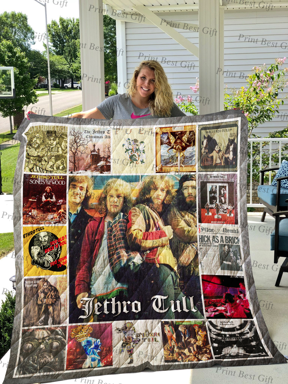 Jethro Tull Poster Quilt Bedding Set - Great for Bedroom Decoration and Gifts for Fans