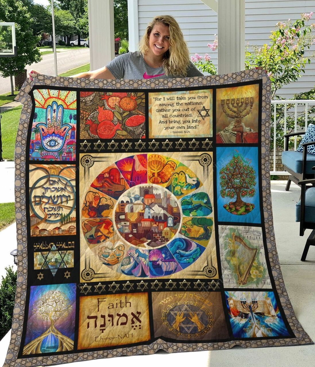 Jewish Culture I Will Take You From Among The Nations Quilt Bedding Set Blanket Gifts For Jewish Culture