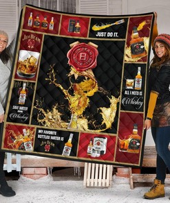 Jim Beam All I Need Is Whisky Gift Idea Quilt Bedding Set Bedroom Decor, Gifts for Family