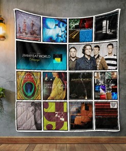 Jimmy Eat World Album Covers Personalized Quilt Bedding Set for Bedroom Decor and Family Gifts