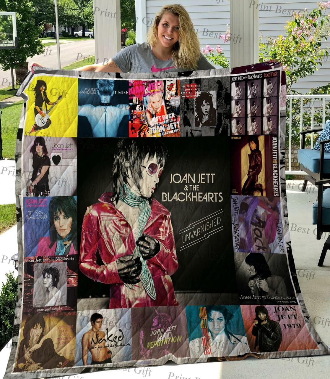 Joan Jett Personalized Quilt Bedding Set for Home Decoration and Gifts for Family