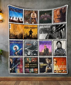 John Fogerty Album Covers Quilt Bedding Set Blanket - Great for Bedroom Decor and Family Gifts