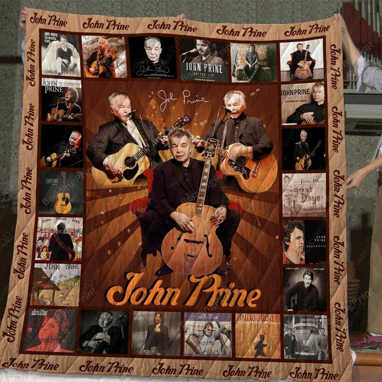 John Prine Quilt Bedding Set Blanket Gifts For Fans Birthday Christmas Music Gifts
