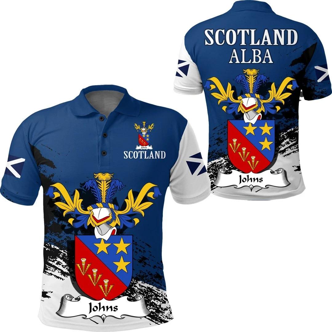 Johns Scottish Family Crest Scotland Special Polo Shirt - Golf Shirt