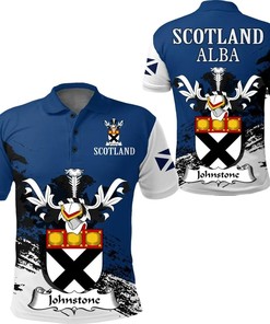 Johnstone Scottish Family Crest Scotland Special Polo Shirt - Golf Shirt