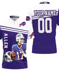 Josh Allen 17 Buffalo Bills Legend Signature 3D Personalized Polo Shirt