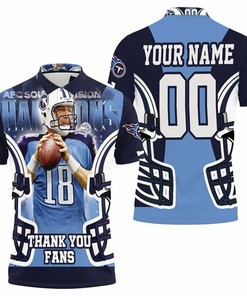 Josh Stewart 18 Tennessee Titans Afc South Champions Super Bowl 2021 Personalized Polo Shirt
