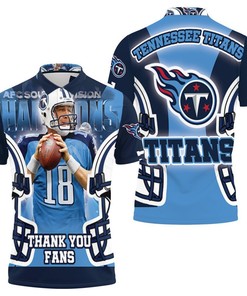 Josh Stewart 18 Tennessee Titans Afc South Division Champions Super Bowl 2021 3D Polo Shirt