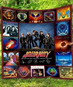 Journey Band Quilt Bedding Set - Perfect for Classic Rock Fans and Family Gifts