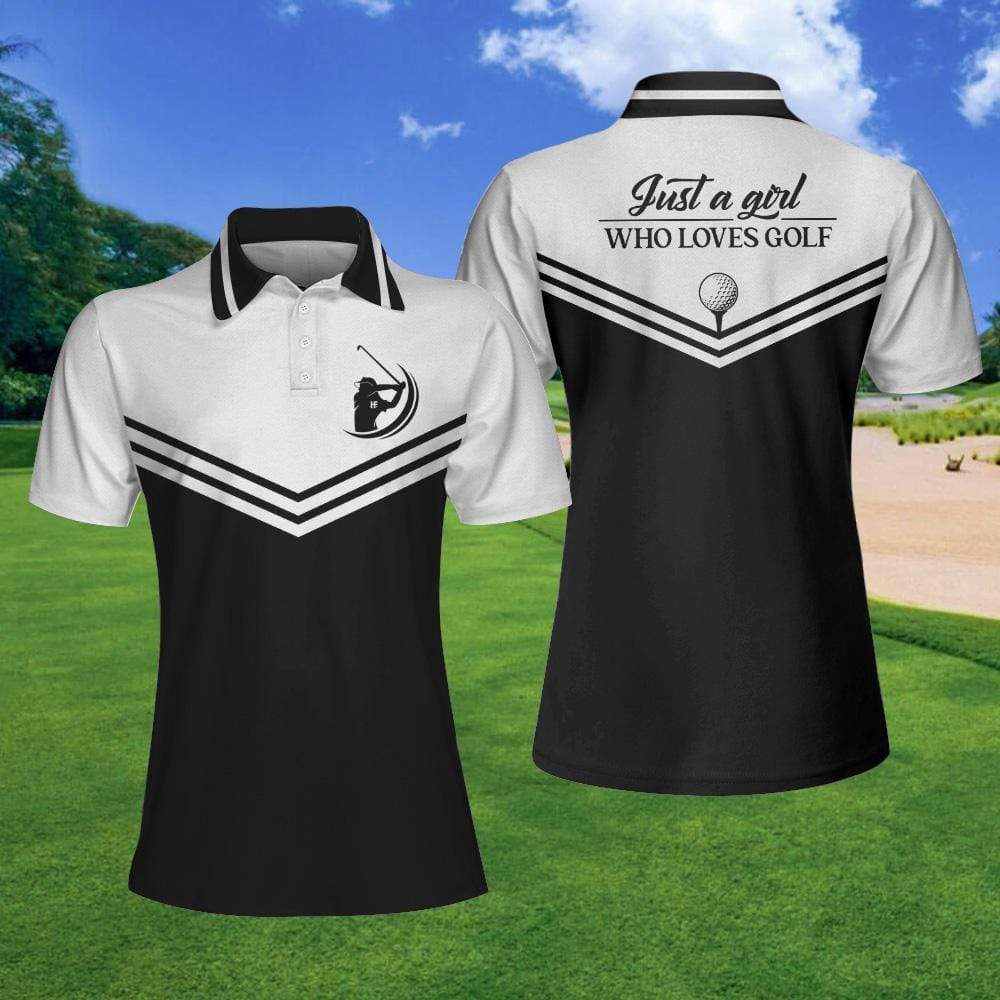 Just A Girl Who Loves Golf Short Sleeve Polo Shirt For Women