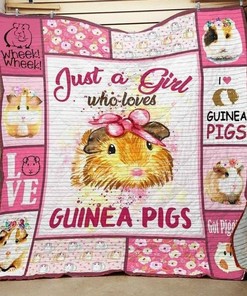 Just A Girl Who Loves Guinea Pig Quilt Bedding Set Blanket