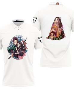 Kamado Tanjiro Kamado Nezuko Grow Up Edition Kimetsu No Yaiba Polo Shirt