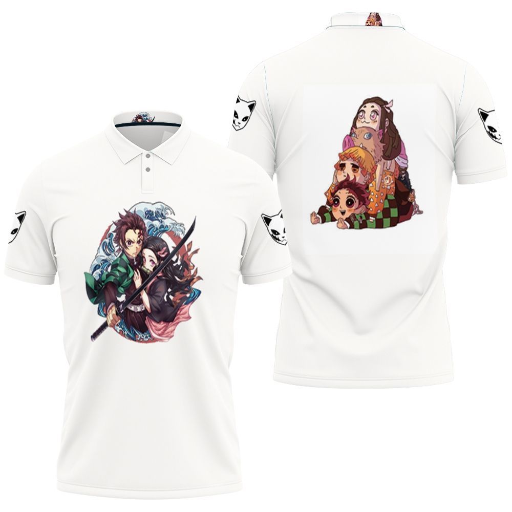 Kamado Tanjiro Kamado Nezuko Grow Up Edition Kimetsu No Yaiba Polo Shirt