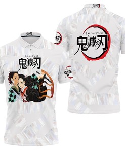 Kamado Tanjiro Kamado Nezuko Kimetsu No Yaiba Polo Shirt