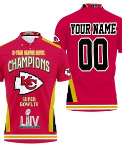 Kansas City Chiefs 2 Times Super Bowl Champions 3d Personalized Polo shirt