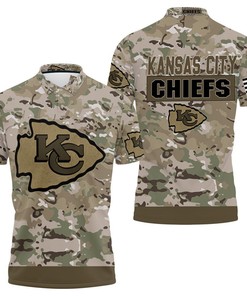 Kansas City Chiefs Camouflage Veteran 3D Polo Shirt