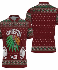 Kansas City Chiefs Chiefin Ugly Christmas 3D T Shirt Hoodie Sweater Jersey Polo Shirt