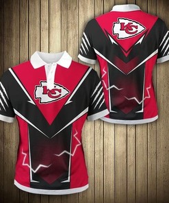 Kansas City Chiefs Flame Polo Shirt Gift for NFL Fans