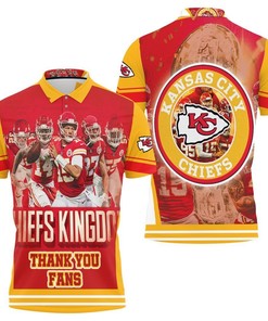 Kansas City Chiefs Logo 2021 Champions Super Bowl Afc West Division 3D Polo Shirt
