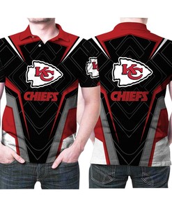 Kansas City Chiefs Logo All Over 3D Printed Gift For Kansas City Chiefs Fan Polo Shirt