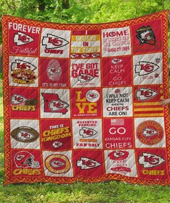 Kansas City Chiefs Quilt Bedding Set Blanket Nfl Football Family Fan Gift Idea For Fans