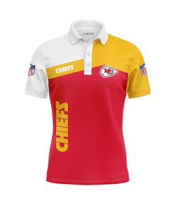 Kansas City Chiefs Women's Button Up Polo Shirt