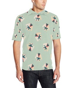 Karate Pattern Print Design 02 Men Polo Shirt